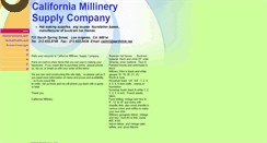 Desktop Screenshot of californiamillinery.net