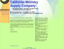 Tablet Screenshot of californiamillinery.net